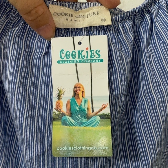 Cookie COUTURE HAWAII BLUE STRIPED JUMPSUIT - Picture 5 of 5